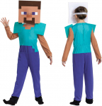 Minecraft kostiumas karnavalinis kostiumas Steve 127-136 cm (7-8 metų)