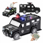 Vaiki&scaron;ka taupyklė&ndash;seifas policijos automobilio formos su kodu