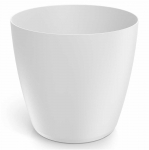 Dekoratyvinis gėlių vazonas Mate &Oslash;18cm H16cm plastikinis/baltas