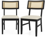 Promotions Valgomojo kėdės, 53.3x54.6x87.6 cm, juoda, aptrauktos audiniu