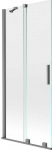 Vonios sienelė Mexen Velar, 85 x 150 cm, Gun metal/Transparent