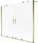 Vonios sienelė Mexen Velar Duo, 180 x 150 cm, Gold/matinis stiklas
