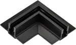 Užglaistomo magnetinės sistemos ZAMBELIS MAGNETIC 5MM bėgelio horizontalus kampinis sujungimas, matinės juodos sp., 2517