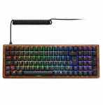 Klaviatūra Sharkoon SKILLER SGK50 S2 Wood PBT holz/juodas US-i&scaron;dėstymas Gateron G Pro 3.0