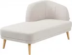 Sofa Beliani De&scaron;ininis &scaron;ezlongas TANLAY &scaron;viesiai smėlio spalvos