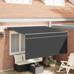 I&scaron;traukiama markizė Dryžuotas Antracitas 300 x 200 cm audinys