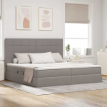 Lova su daiktų laikymo vieta ir LED su LED Taupe 200 x 200 cm