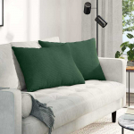 Sofa Pagalvės 2 pcs Tamsiai žalia 70 x 50 cm Kordūrinis audinys