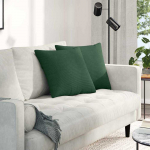 Sofa Pagalvės 2 pcs Tamsiai žalia 45 x 45 cm Kordūrinis audinys