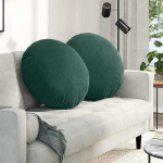Sėdynių pagalvėlės 2 pcs Tamsiai žalia &Oslash; 80 x 29 cm Aksomas