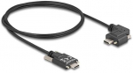 DELOCK USB 2.0 Kabelis USB Type-C Stecker mit Schrauben zu USB Type-C Stecker mit Schrauben gewinkelt links / rechts PD 3.0 60 W 1m
