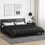 Pilna metų antklodė Juoda 240 x 260 cm Satin ir mikropluo&scaron;tas