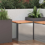 Sodo suolas Sidabro 40 x 40 x 43 cm Galvanizuotas plienas