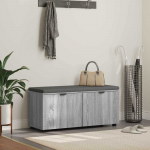 Koridoriaus suolas su pagalve Pilka Sonoma 100 x 38 x 46 cm