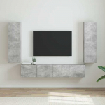 TV staliukas TV sieninė spintelė 2 pcs Betoninė 30 x 31 x 100 cm