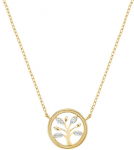 Rosefield Auksu padengtas vėrinys su kristalais Gyvybės medis JNLNG-J1319