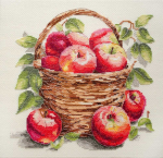Abris Art Siuvinėjimo kryželiu rinkinys &bdquo;Obuolių gausa&ldquo; 23x22 cm AAH-250