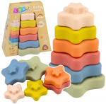 Lean Toys Sensorinė piramidė 6 vnt.
