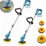 Realprices Elektrinis valymo &scaron;epetys, belaidis, besisukantis, įkraunamas, 2 akumuliatoriai