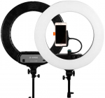 Ap&scaron;vietimo Įranga - Caruba Round Vlogger 18" LED Set 3200-5800K Juodas