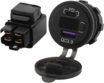 Akozon motociklo USB įkroviklis su PD greituoju įkrovimu, vandeniui atsparus, 12V, VersysX300