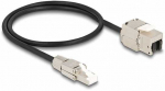 Delock Kabelis RJ45 Stecker feldkonfektionierbar zu Keystone Modul RJ45 Buchse Cat.6A 50 cm