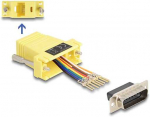 Delock D-Sub 15 Pin Stecker zu RJ45 Buchse Montagesatz gelb
