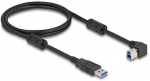 Delock USB 5 Gbps Kabelis Typ-A Stecker zu Typ-B Stecker 90&deg; rechts gewinkelt 1 m