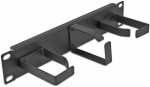 Delock 10? Kabelmanagement Rangierpanel mit 3 Metall B&uuml;geln (2 x horizontal, 1 x vertikal) 1 HE juodas