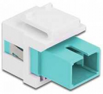 Delock Keystone Modul SC Simplex Buchse zu SC Simplex Buchse aqua / baltas