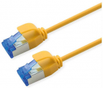 ROLINE Patchkabel Cat.6A (Class EA) S/FTP (PiMF), LSOH, PoE, gelb, 0,5 m