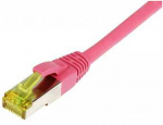 Synergy21 Patchkabel RJ45, CAT6A 500Mhz, 3m, magenta, S-STP(S/FTP), TPE/LSZH(Ultraflex), AWG26, mit CAT7 Rohkabel,