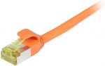 Synergy21 Patchkabel RJ45, CAT6A 500Mhz, 0,15m, oranžinis, S-STP(S/FTP), slimline rund d=4,5mm, TPE/LSZH(Superflex), AWG28, mit CAT7 Rohkabel,