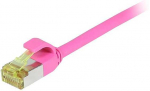 Synergy21 Patchkabel RJ45, CAT6A 500Mhz, 1,0m, magenta, S-STP(S/FTP), slimline rund d=4,5mm, TPE/LSZH(Superflex), AWG28, mit CAT7 Rohkabel,