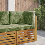 Lauko sofa pagalvėlė 3 pcs Lapų dizainas Poliesteris
