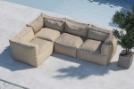 Venture Design Kampinė sofa Rambo Lounge smėlio spalvos, lauko audinys
