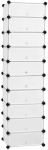 Songmics Batų stovas 43x31x173 cm Baltas Plastikas