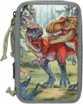 Dino World - Triple Pie&scaron;tukas Case BITE - Pilkas-Žalias