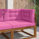 Lauko sofa pagalvėlė 3 pcs Rožinė Poliesteris