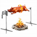 Elektrinis ie&scaron;mo kepsninės rinkinys lauko vakarėliams, 8 auk&scaron;čio lygiai, 60 kg talpa, nerūdijantis plienas, ie&scaron;mo kepsninė, BBQ ie&scaron;mas, lauko kepsninės rinkinys