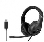 Ausinės C-Tech C-TECH Ausinės MHS-05U USB do PC juoda