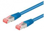 Goobay CAT 6A jungiamasis kabelis, S/FTP (PiMF), mėlynas, 7,5 m - LSZH be halogenų, CU medžiaga