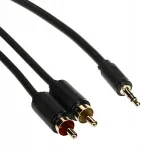 KABELIS C19028BK01 2 x CINCH / Jack TRS 3,5 mm 30 m UNITEK