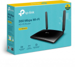 Belaidis mar&scaron;rutizatorius - TP-LINK TL-MR6400 3G/4G SIM mar&scaron;rutizatorius (300 Mbit/s, 2.4 GHz, 4 LAN prievadai) Juodas