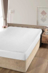 Satininė paklodė su guma STRIPE, baltos sp., 120 x 200 + 25 cm, 100% medvilnės