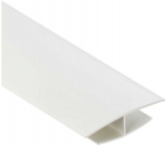 PVC dailylentės sujungimo profiliuotis H-101 (309,317), baltos sp., 3 m ilgio