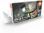 AK Interactive 3Gen akriliniai dažai automobilių salonams, juoda/kreminė