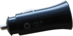 Automobilinis įkroviklis Leslie C18 su 2 USB jungtimis 2.4A (1A+2A) juodas