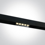 12W linijinis &scaron;viestuvas į magnetines sistemas ONELIGHT MAXI, juodas, 3000K, 42102A/B/W