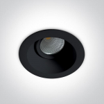7W LED įleidžiamas pakreipiamas &scaron;viestuvas, juodas, 3000K, 11107FD/B/W